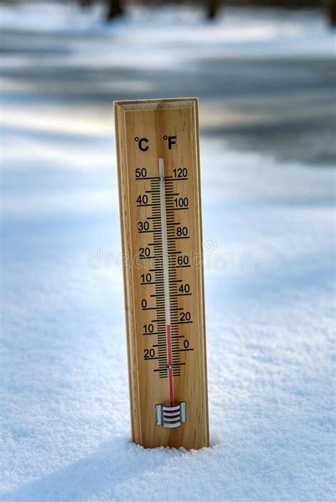 Thermometer On Snow Stock Image Image Of Frost Freeze 242421317