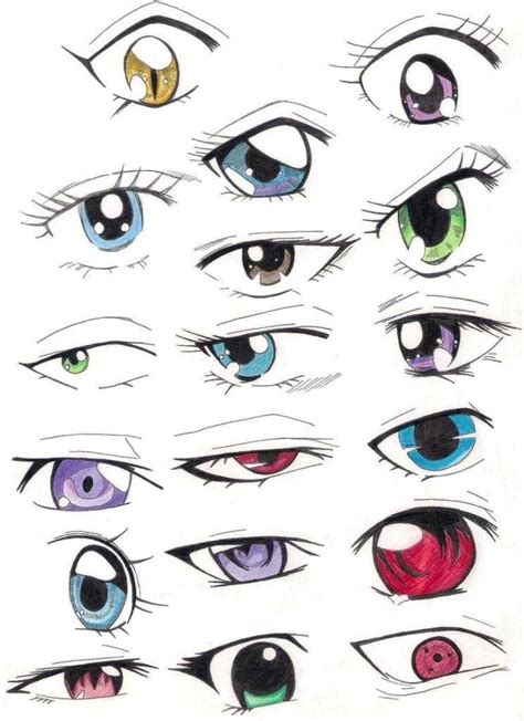 Как рисовать мультяшные глаза Пошаговая инструкция — КакИнфо