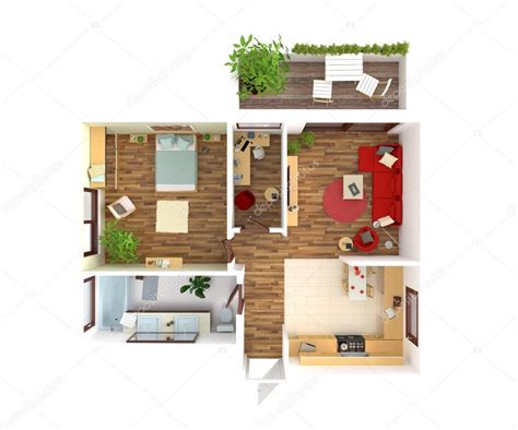 House Plan Top View Interior Design — Stock Photo © Ingridat 54829139