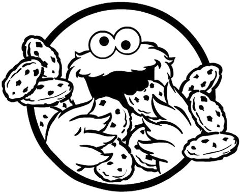 Cookie Monster Colouring Pages Clip Art Library
