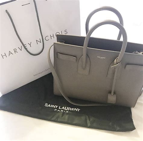 Saint Laurent Classic Sac De Jour In Fog Grained Leather Stephanie