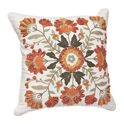 Embroidered Floral Kaysari Pillow From Kirklands Throw Pillows