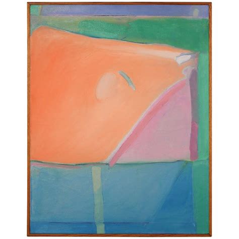 1980s Richard Diebenkorn Style Abstract Expressionism Painting 20c Design
