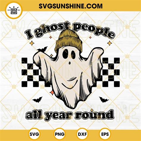I Ghost People All Year Round Svg Cool Ghost Halloween Retro Svg