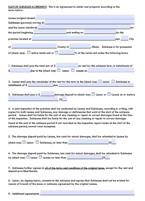 Chicago Lease Agreement Template