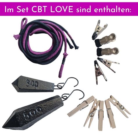 Cbt Love Cbt Set With Mawa Clamps Clothespins Bondage Ropes Weights