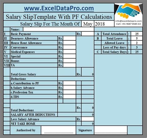 Salary Slip Format In Excel Malaysia Payslip Template For Payroll