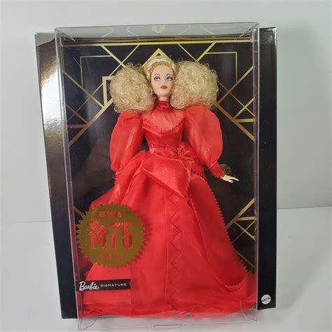 barbie collector mattel th anniversary doll in blonde curly hair 86784 hot sex picture