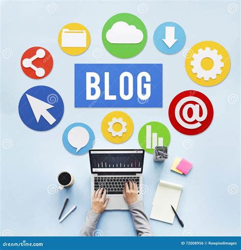 Blog Blogging Content Website Online Concept Stock Photo Image Of