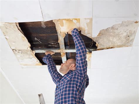 You're already going to need to repair the ceiling, so this will as others have mentioned, it.s almost impossible to fix from the inside. Leaking Roof Repair | T and G Roofing | California, Florida