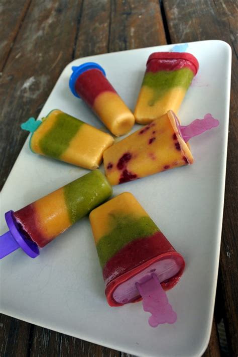 Fruit ‘n Veggie Rainbow Popsicles Just 4 Ingredients And Coloured By