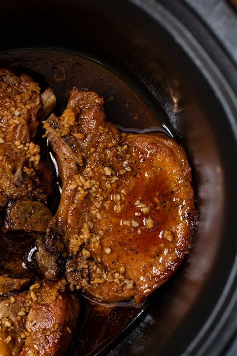 Slow Cooker Brown Sugar Garlic Pork Chops Recipe [ Video] Dinner Then Dessert