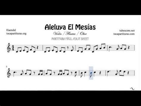 Tubepartitura Aleluya De Haendel Partitura De Flauta El Mesias