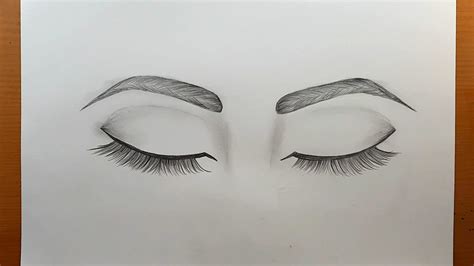 Como Desenhar Olhos Fechados Para Iniciantes Desenho Fácil Com Lápis