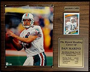Check spelling or type a new query. Dan Marino 1984 Topps Rookie Card With 8x10 Photo On Plaque + Collectors Plate at Amazon's ...