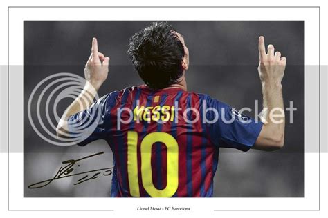 Lionel Messi Fc Barcelona Autograph Signed Photo Print Ebay