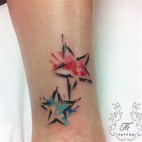 Splash Stars Watercolortattoo Tatuaje Tattoo Tatuajebucuresti Star Tattoos New Tattoos