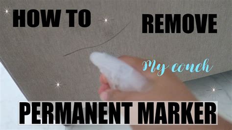 How To Remove Permanent Marker From Your Couch Youtube