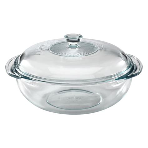 Pyrex 2 Qt Round Casserole Dish With Glass Lid 10 Dia X 35 H