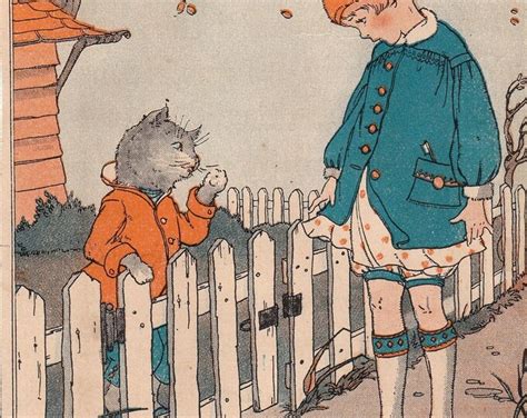 My Neighbor The Cat 1920s Childrens Book Illustrations Set Of 2 Etsy