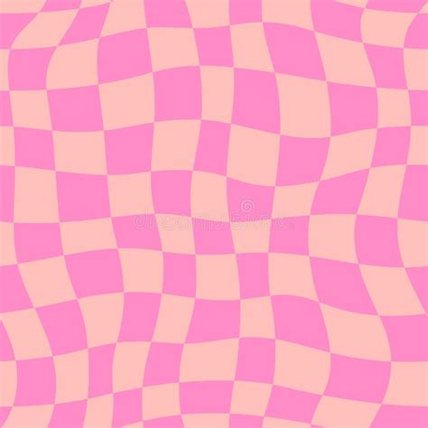 Groovy Checkerboard Seamless Pattern Psychedelic Abstract Background