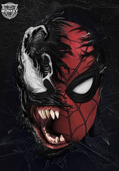 Spider Man Vs Venom Hombre Araña Comic Dibujo Del Hombre Araña