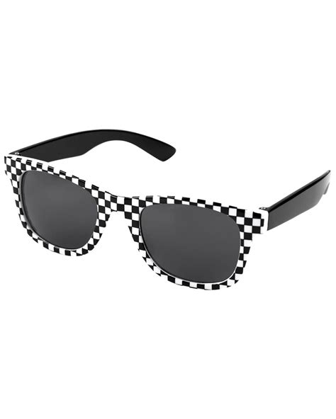 Black White Checkered Sunglasses