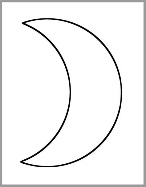 Instant Download 9 Inch Crescent Moon Template This Extra Large