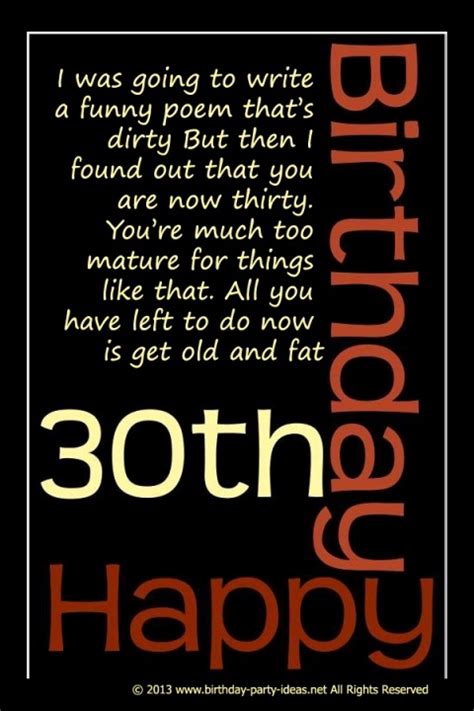 30th birthday quotes always celebrate a special occasion. 30th Birthday Quotes. I was going to write a funny poem ...