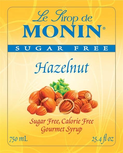 Sugar Free Hazelnut Syrup Monin