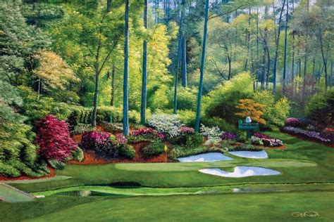Augusta National Golf Club Masters Tournament Hole 12 Golden Etsy