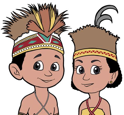Adat Papua Kartun Lembarinfo