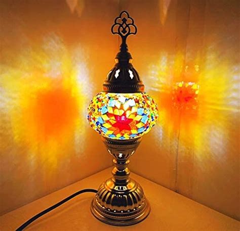 Handcrafted Turkish Moroccan Tiffany Style Mosaic Desk Lamps Bigamart
