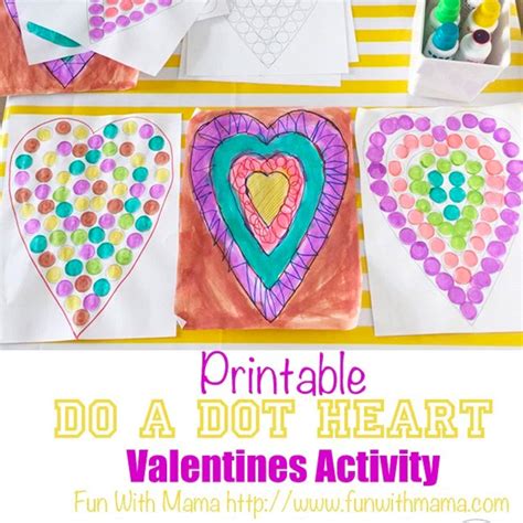 Printable Do A Dot Heart Shapes Activity Fun With Mama