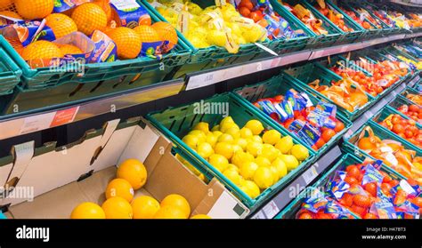 Fruit In Tesco Supermarket Uk Stock Photo Alamy