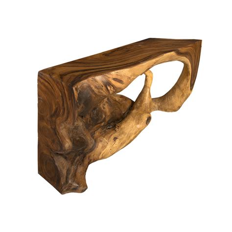 66 Long Acacia Slab Solid Wood Console Table Modern Contemporary 9768