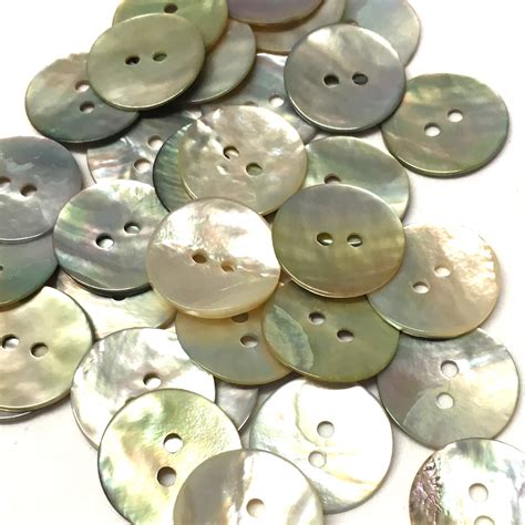 18mm Natural Mother Of Pearl Buttons 10 Pack The Button Shed