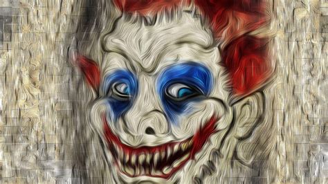 Scary Clown Face Hd Desktop Wallpaper Widescreen High