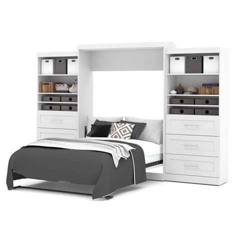 Bestar Pur White Queen Murphy Bed In The Beds Department At