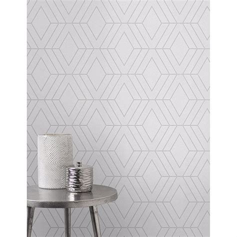 2834 42340 Adaline Light Grey Geometric Wallpaper By Advantage
