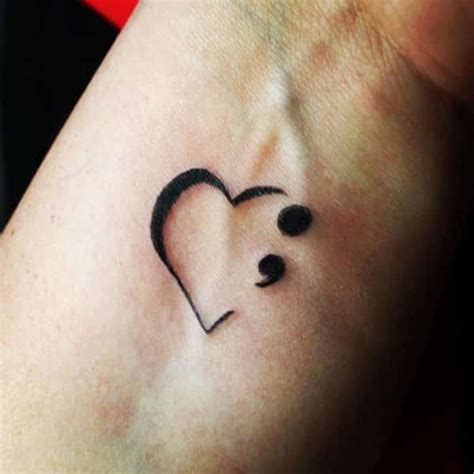 Semicolon Tattoos Ideas And Meaning The Semicolon Project