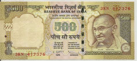 Nilaish World Banknotes 500 Rupees Banknotes Signed By Duvvuri