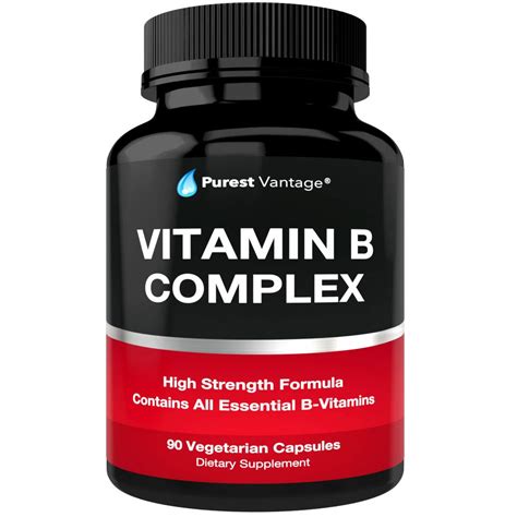 Vitamin B Complex Vitamins B12 B1 B2 B3 B5 B6 B7 B9 Folic Acid Super