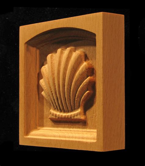 Helps maintain structural integrity of wood projects. Decorative Wood Corner Block - Carved Jubilee Shell