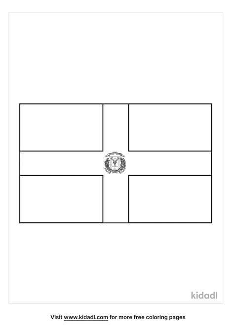 Free Dominican Republic Flag Coloring Page Coloring Page Printables