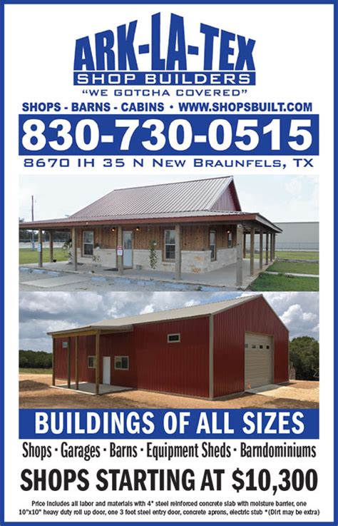 Framers' workroom, the area's largest picture framing store, has been providing jenkintown, abington, and the surrounding communities with the best service for over 40 years. Pole Builder New Braunfels TX | Pole Barn Building Company Near Me | ARK-LA-TEX Shop Builders of ...