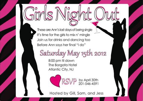 Items Similar To Printable Girls Night Out Invitation On Etsy