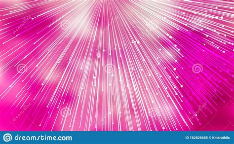 Abstract Pink And White Bursting Lines Background Stock Vector