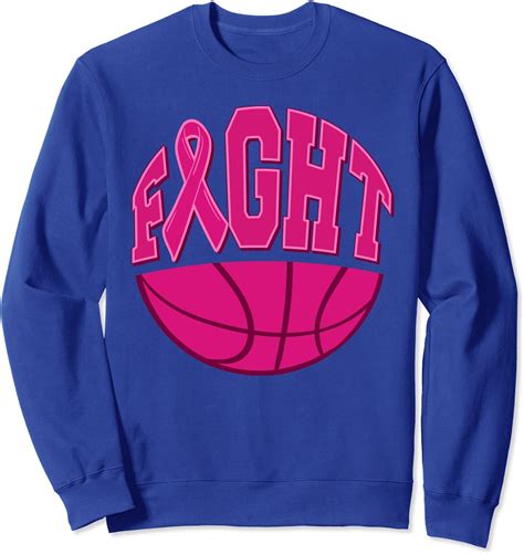 Fight Breast Cancer Basketball Pink Ribbon Mammogram Sport Sweatshirt Th