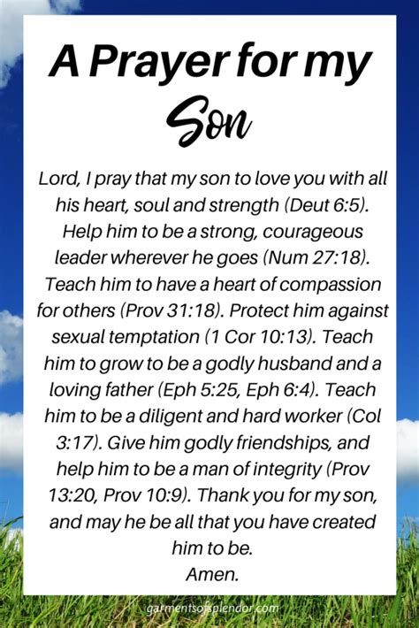 29 Powerful Prayers For My Son With Free Printable
